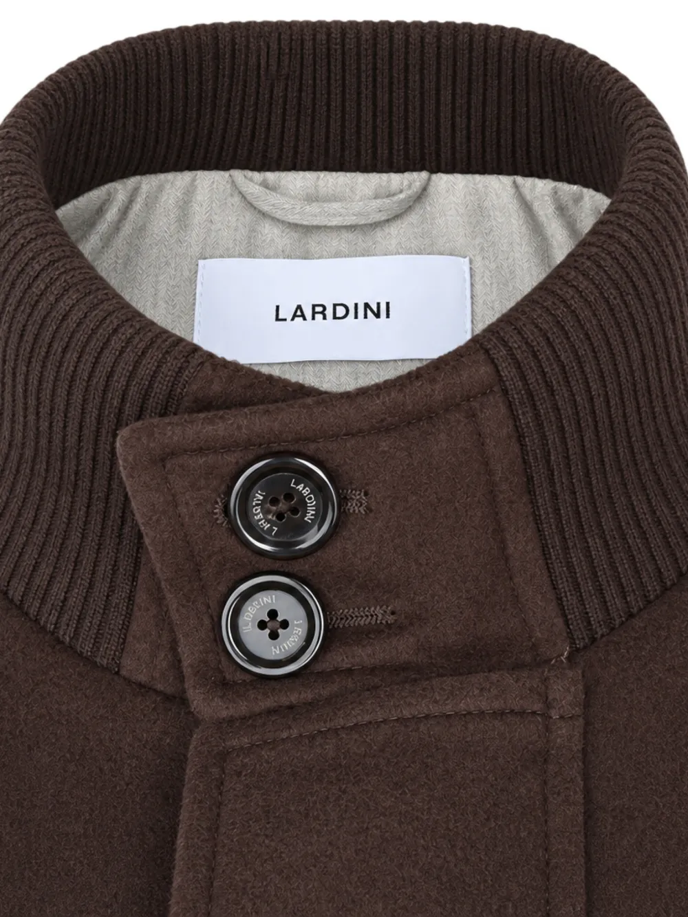 Lardini ribbed-trim button-up jacket Bruin