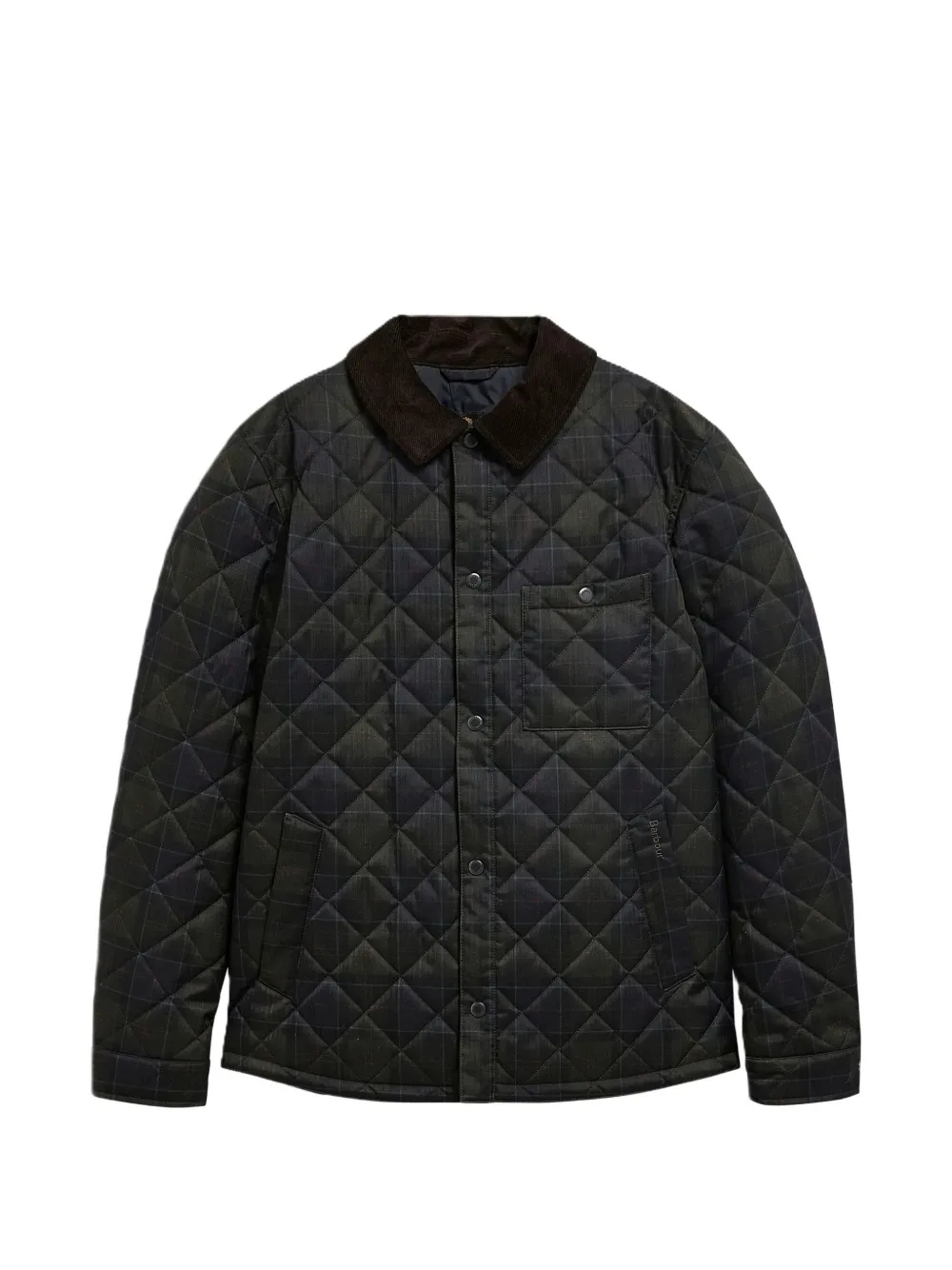 Barbour quilted tartan-print jacket - Green