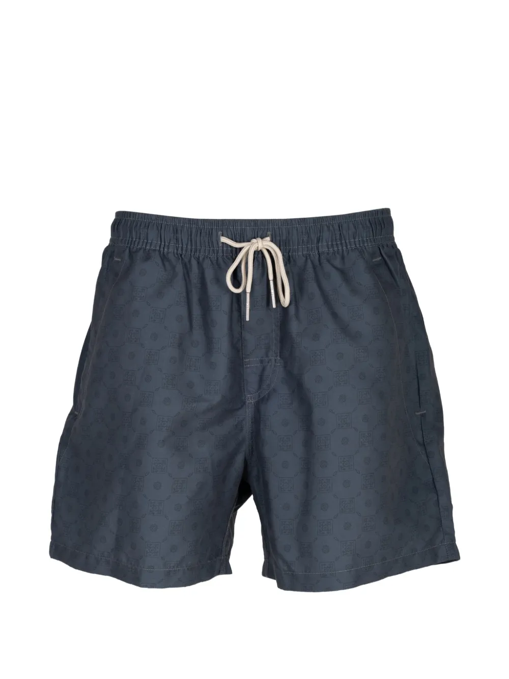Oas Company Mosaico Geometric-print Swim Shorts In Blue