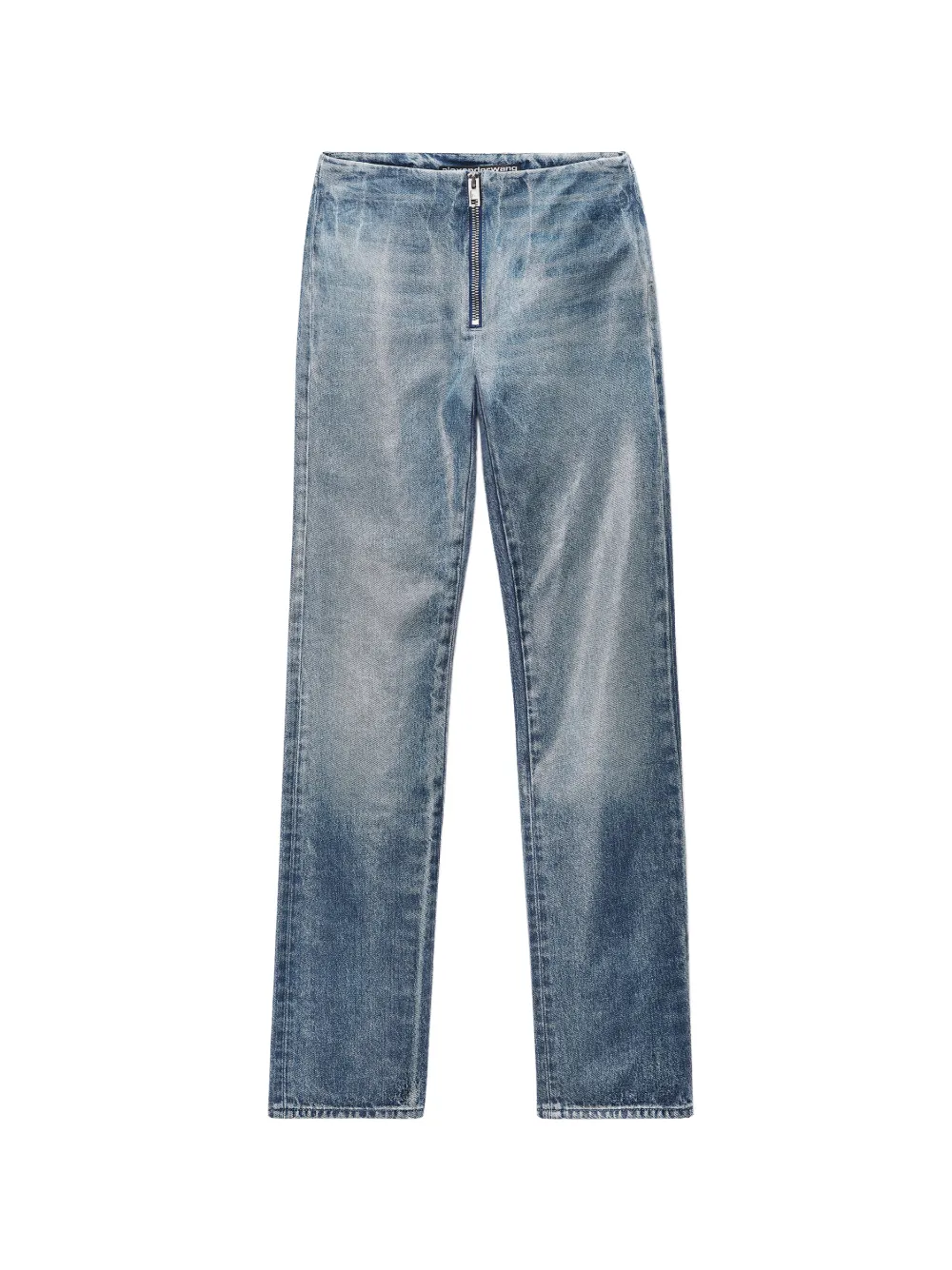 Alexander Wang Schmale Jeans mit Glanzoptik - Blau