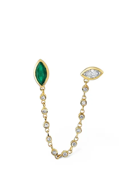 SHAY pendiente de cadena con diamante y esmeralda