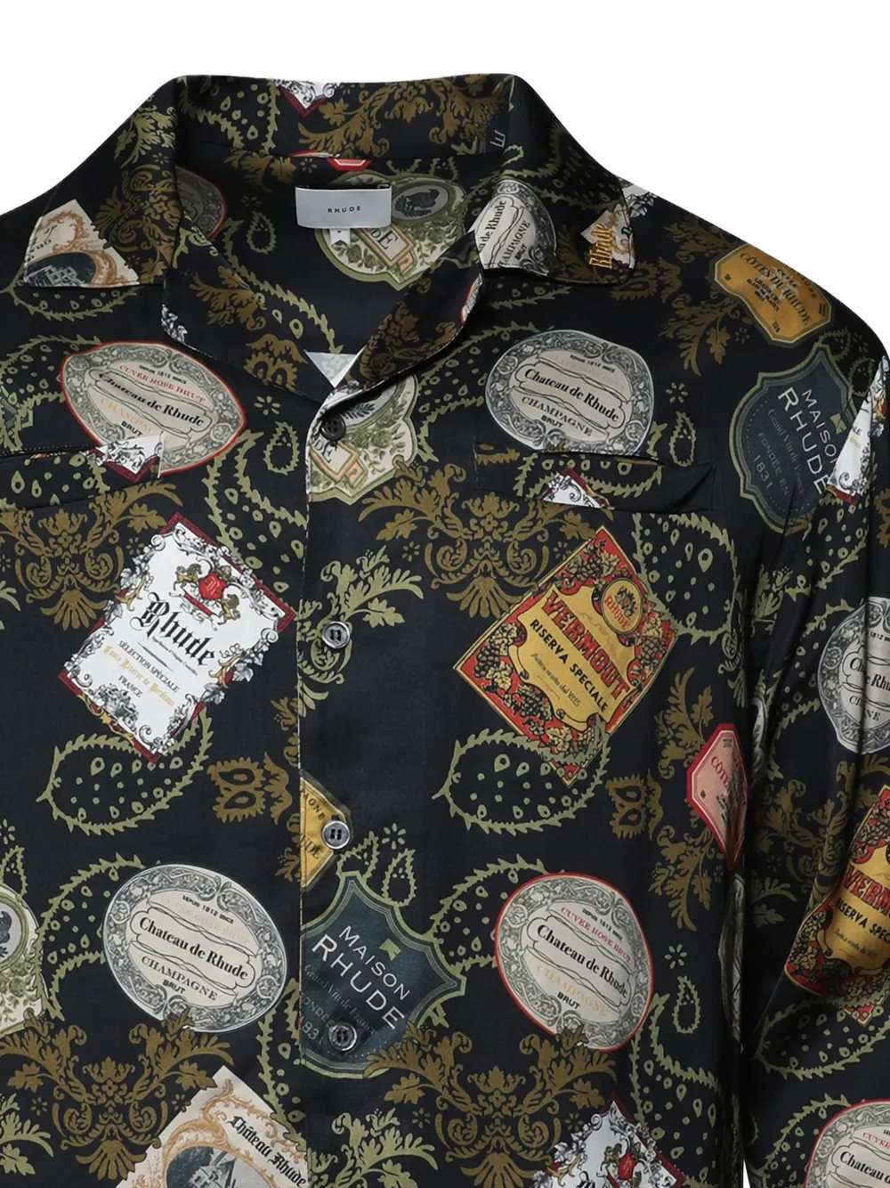 RHUDE Overhemd met bandanaprint Zwart