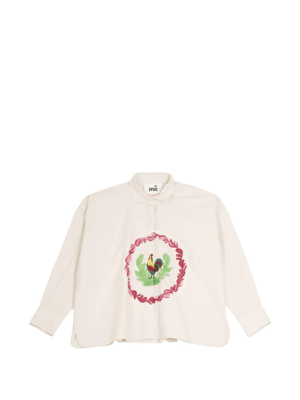 mii Greta embroidered cotton shirt