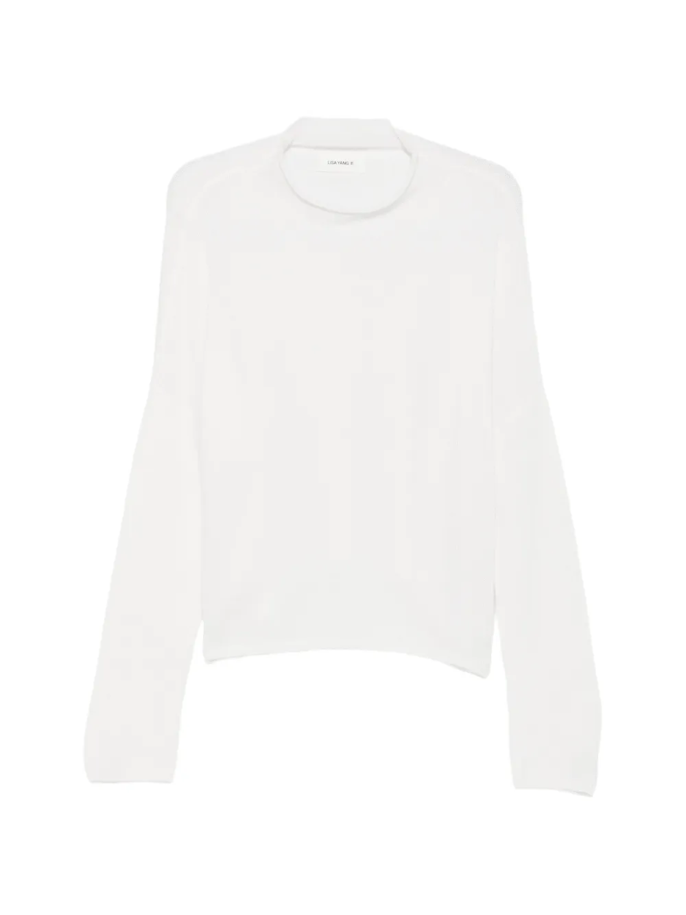 Lisa Yang high-neck drop-shoulder sweater - Weiß