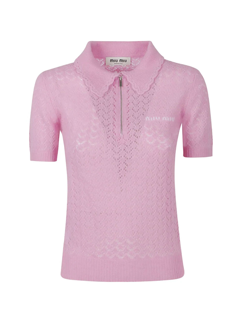 Miu Miu cashmere and silk polo shirt - Rosa