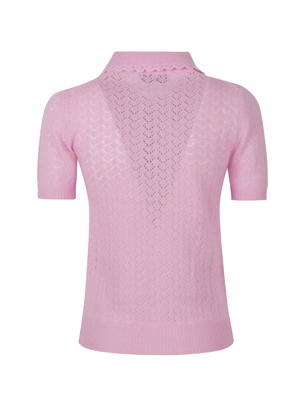 Miu Poloshirt van kasjmier-zijdeblend Roze
