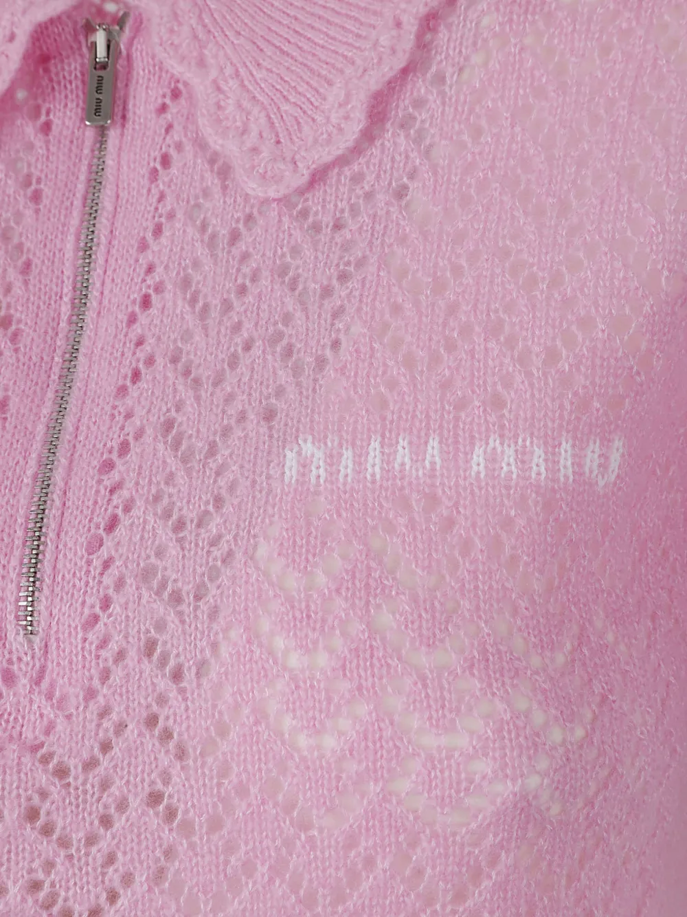 Miu Poloshirt van kasjmier-zijdeblend Roze