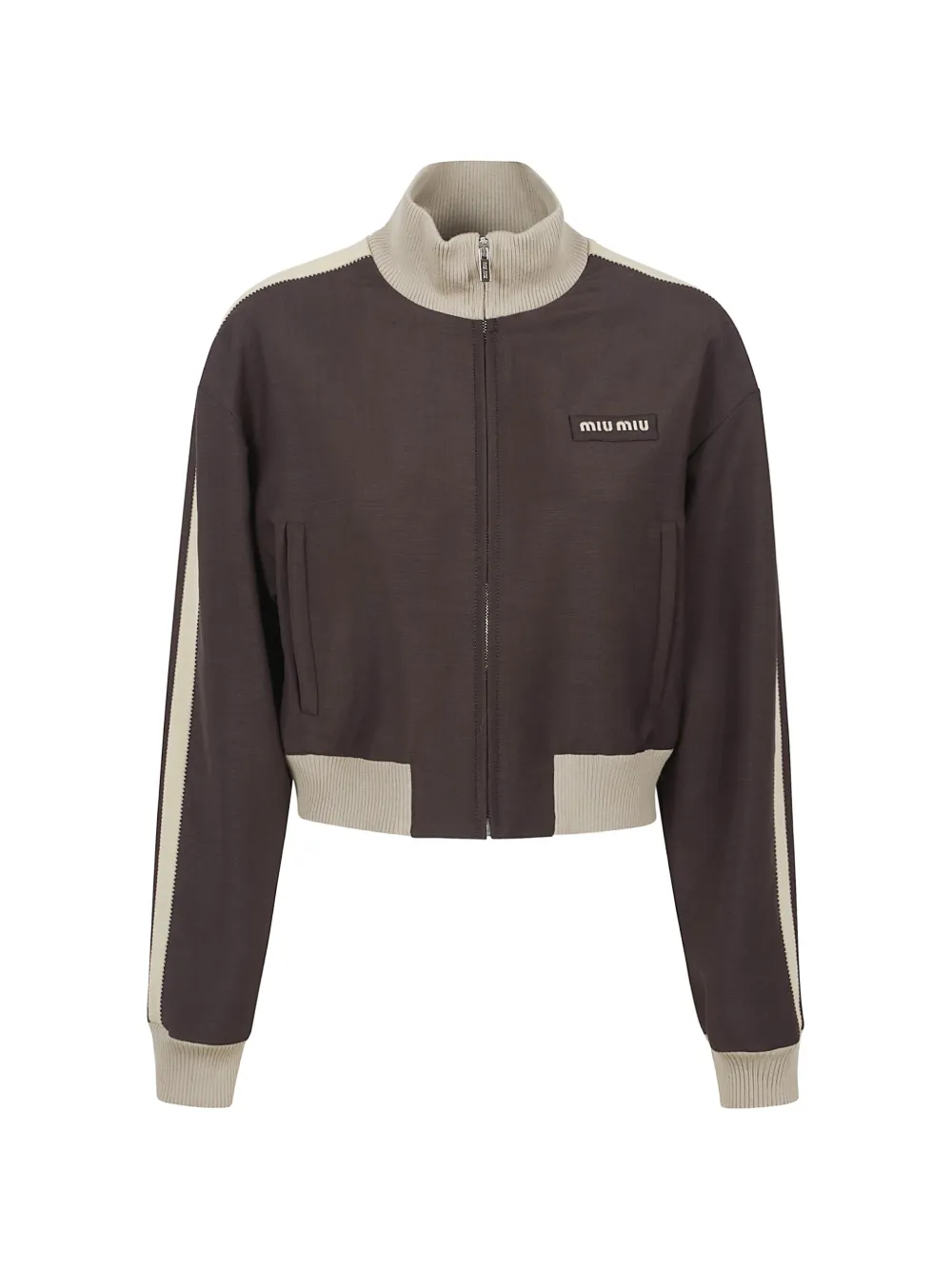 Miu Miu Blousonjacke aus Ziegenmohairgemisch - Braun