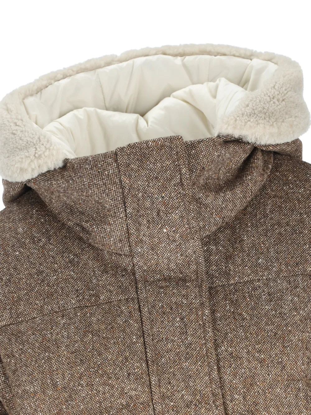 Brunello Cucinelli belted hooded coat Bruin