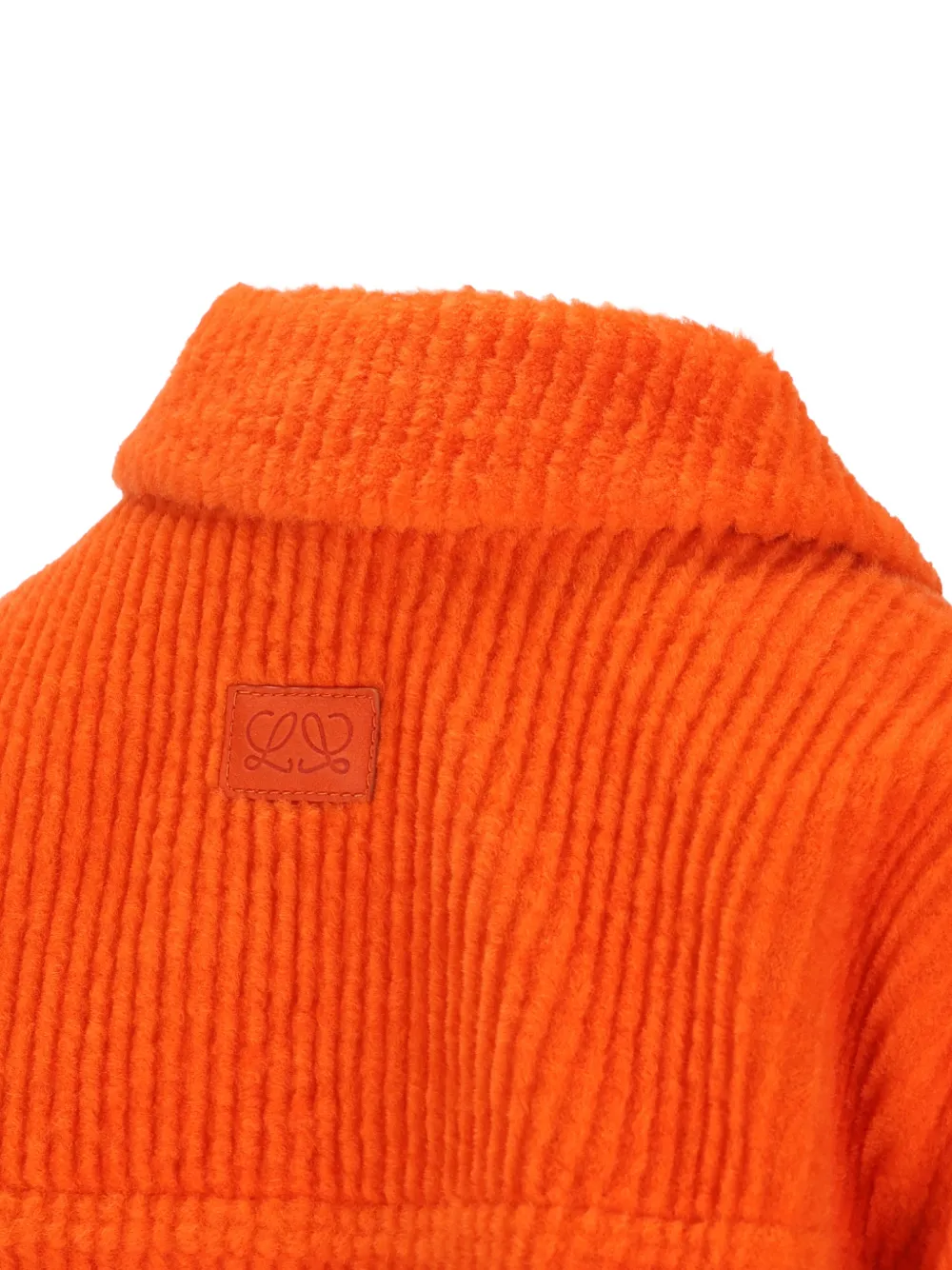 LOEWE corduroy-effect shearling jacket Oranje