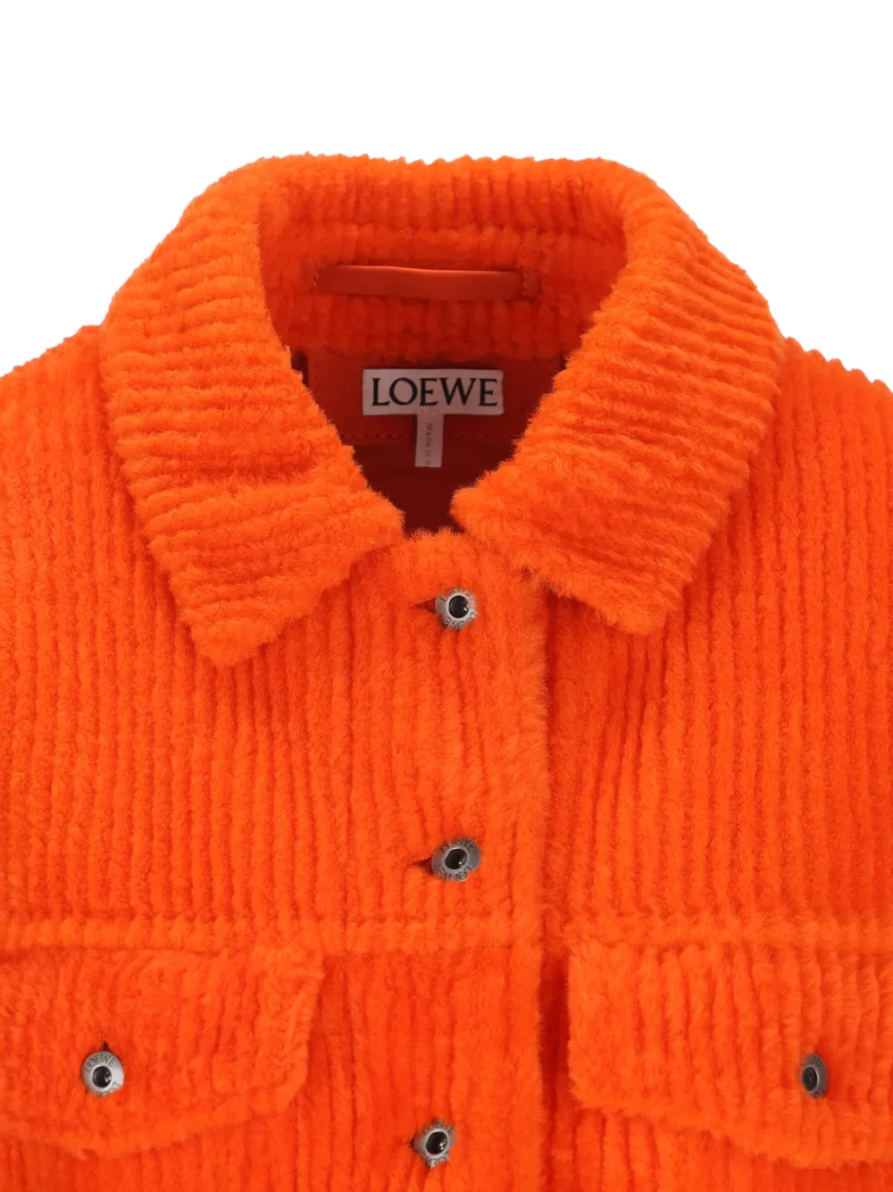 LOEWE corduroy-effect shearling jacket Oranje