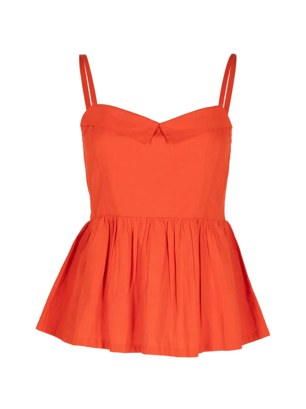 The Great. Verse peplum top - Rosso
