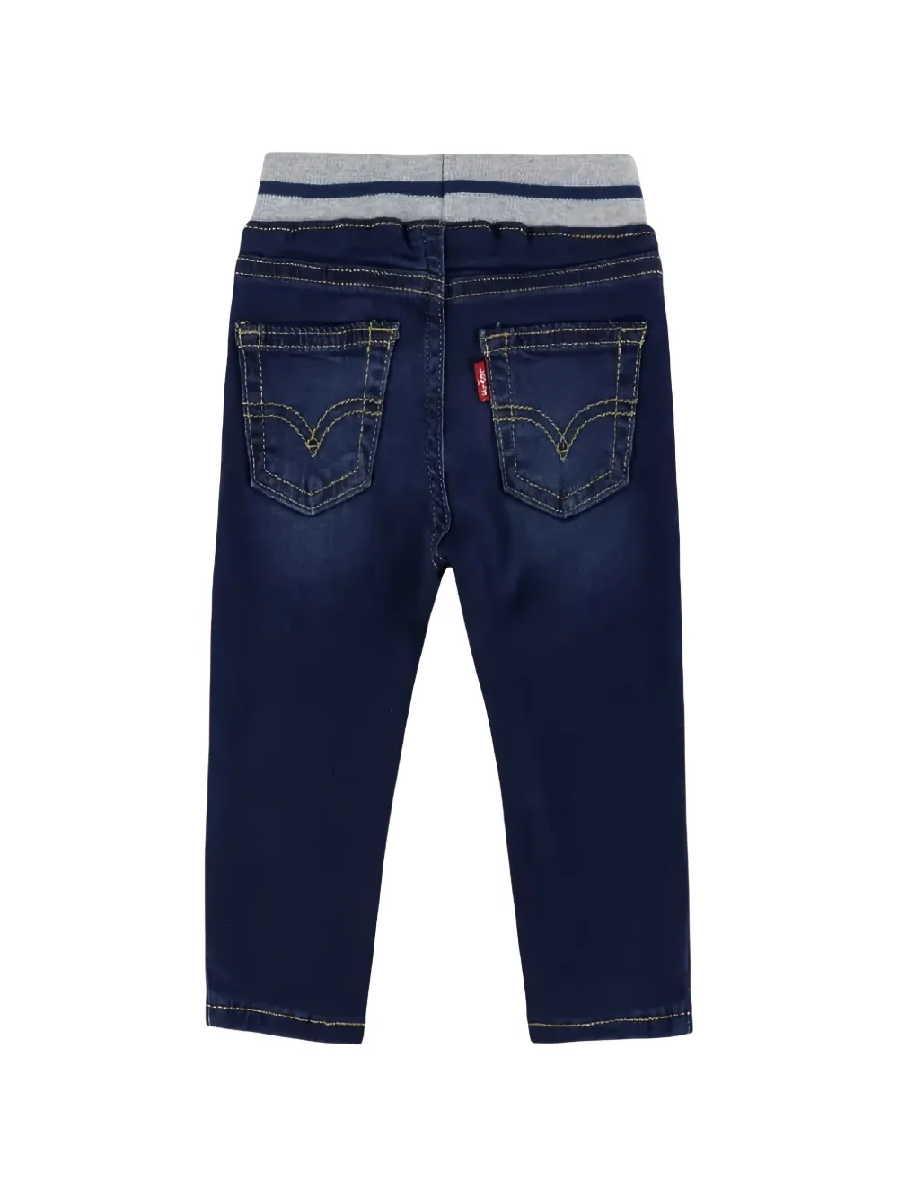 Levi's Kids logo-waistband pull-on jeans Blauw