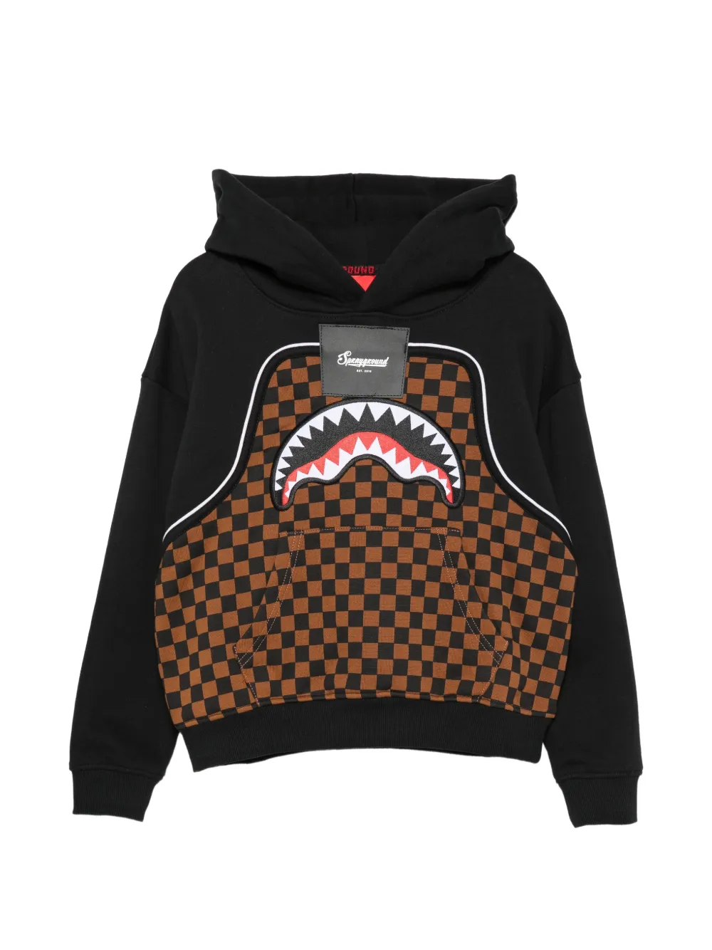 sprayground kid Hoodie mit Schachbrettmuster - Schwarz