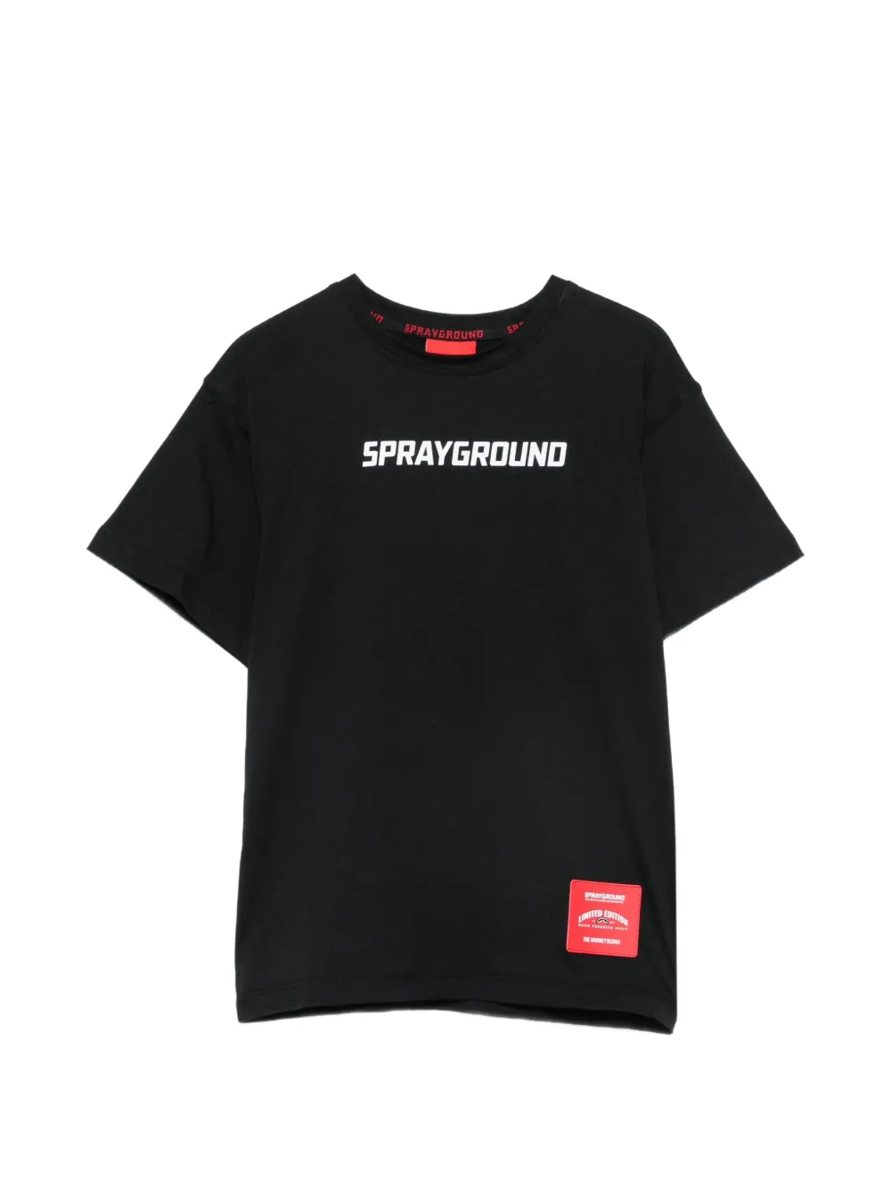 sprayground kid T-Shirt mit Sharkmouth-Patch und Logo-Print - Schwarz