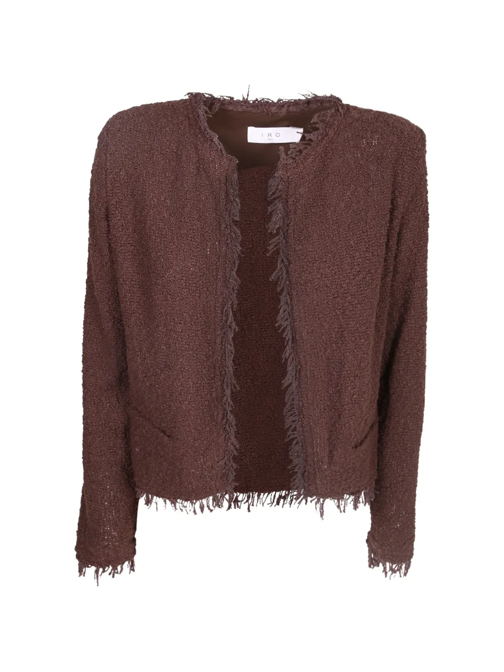IRO fringed tweed jacket - Marrone