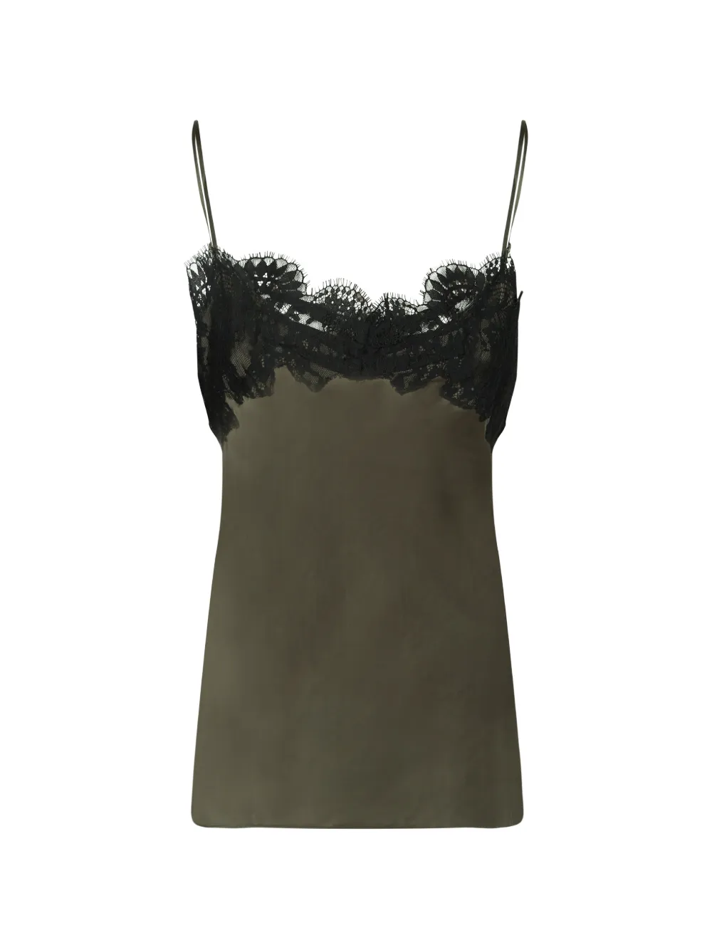 IRO lace-trim sleveeless top - Verde