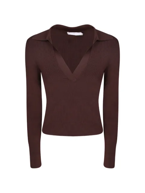 IRO Waves ribbed-knit V-neck top