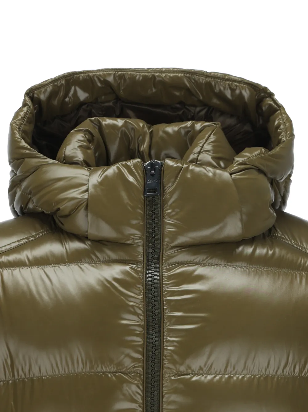 Herno quilted hooded jacket Groen