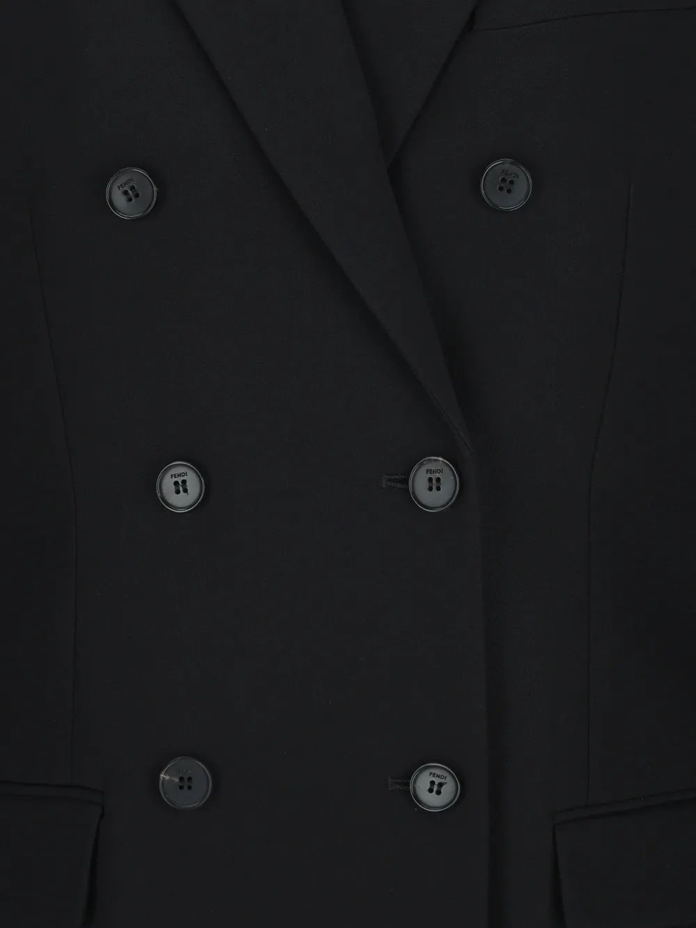 FENDI double-breasted cady blazer Zwart