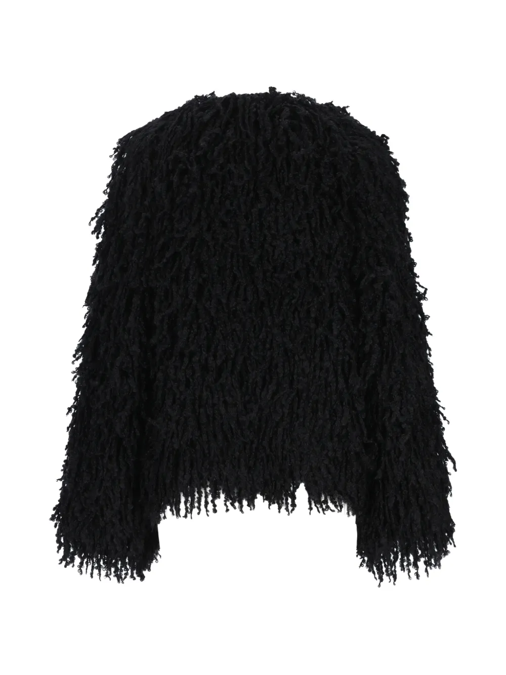 FENDI fringed-effect jacket Zwart