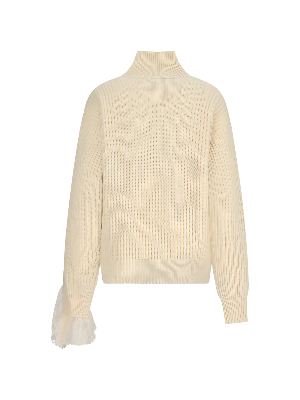 Giuseppe Di Morabito Trui met ritsdetail en kanten afwerking Beige