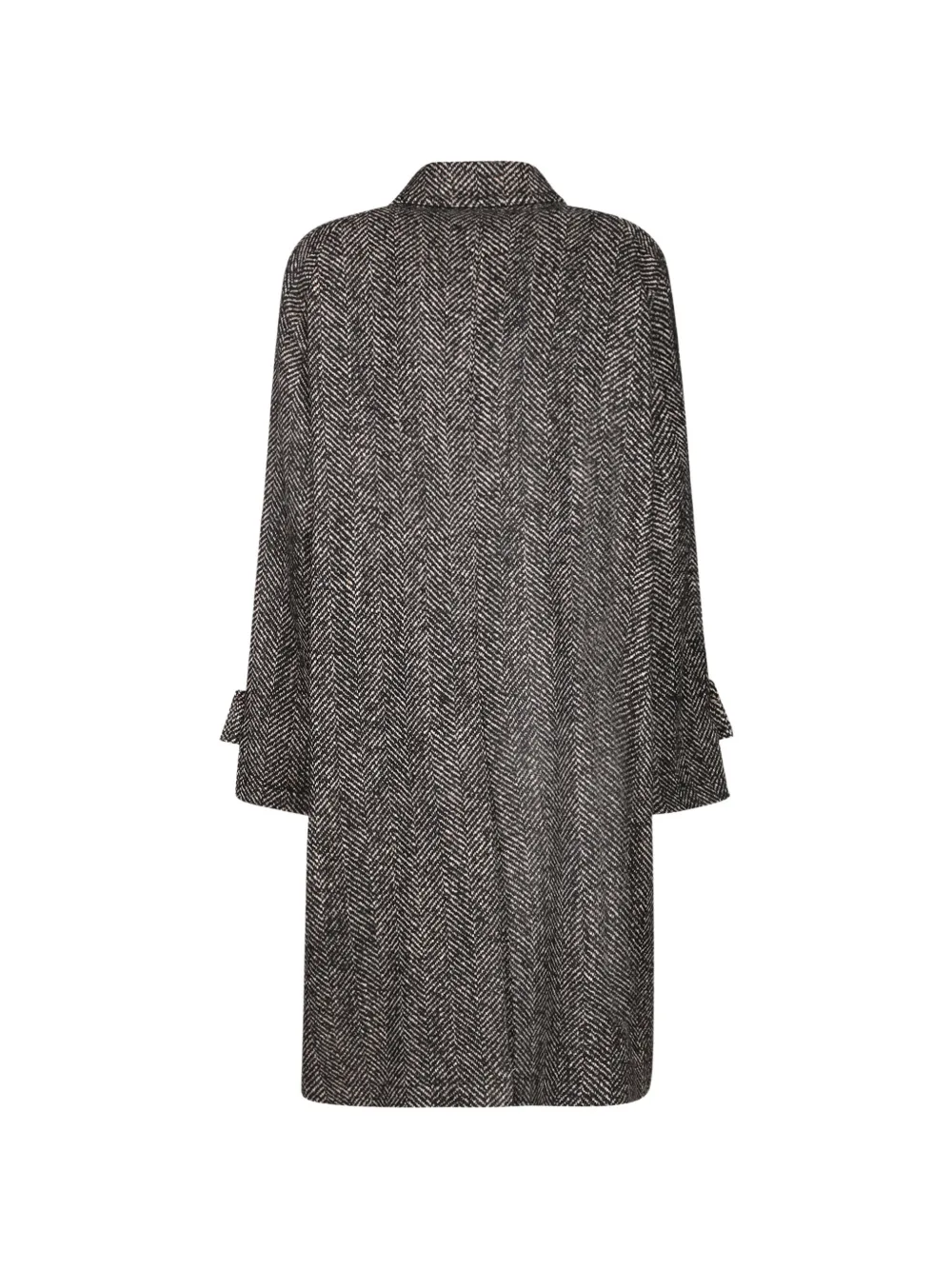 Tagliatore herringbone-pattern raglan-sleeve coat Zwart