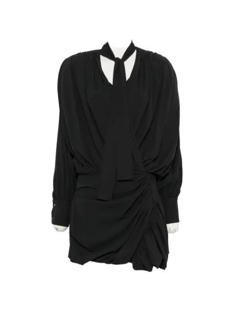 IRO Bounce pussy-bow draped mini dress