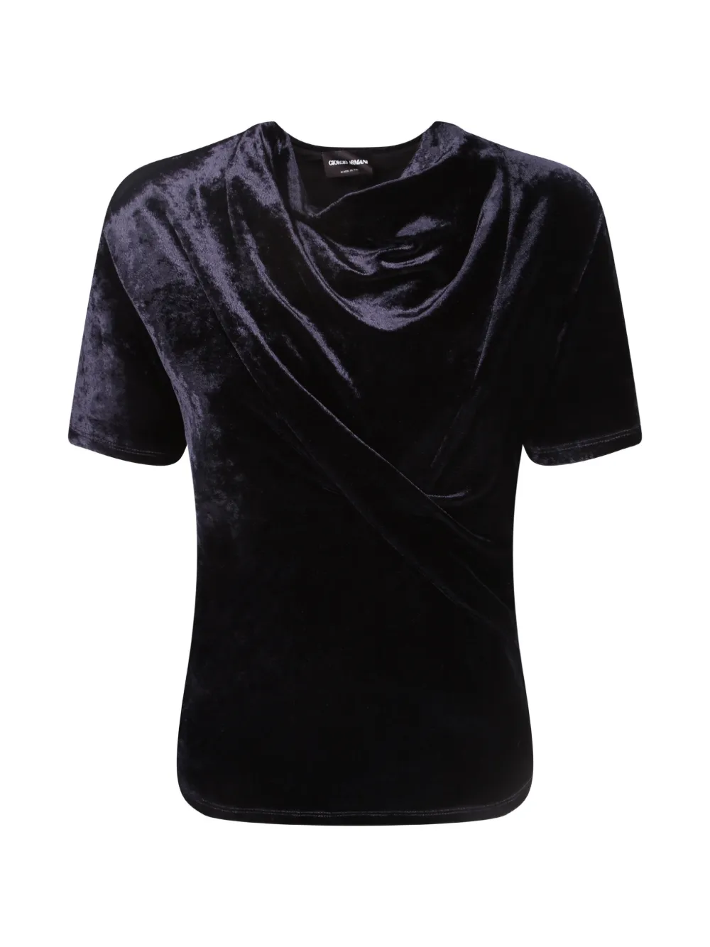 Giorgio Armani draped velvet T-shirt