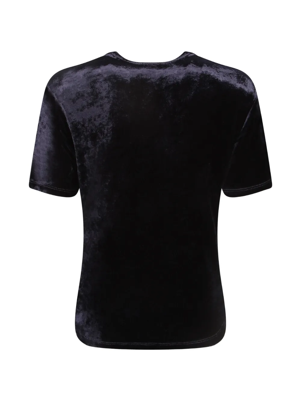 Giorgio Armani Gedrapeerd fluwelen T-shirt Blauw