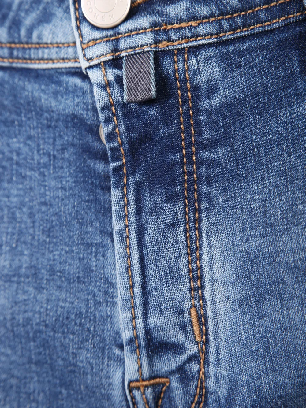 Jacob Cohën Straight jeans met vervaagd effect Blauw