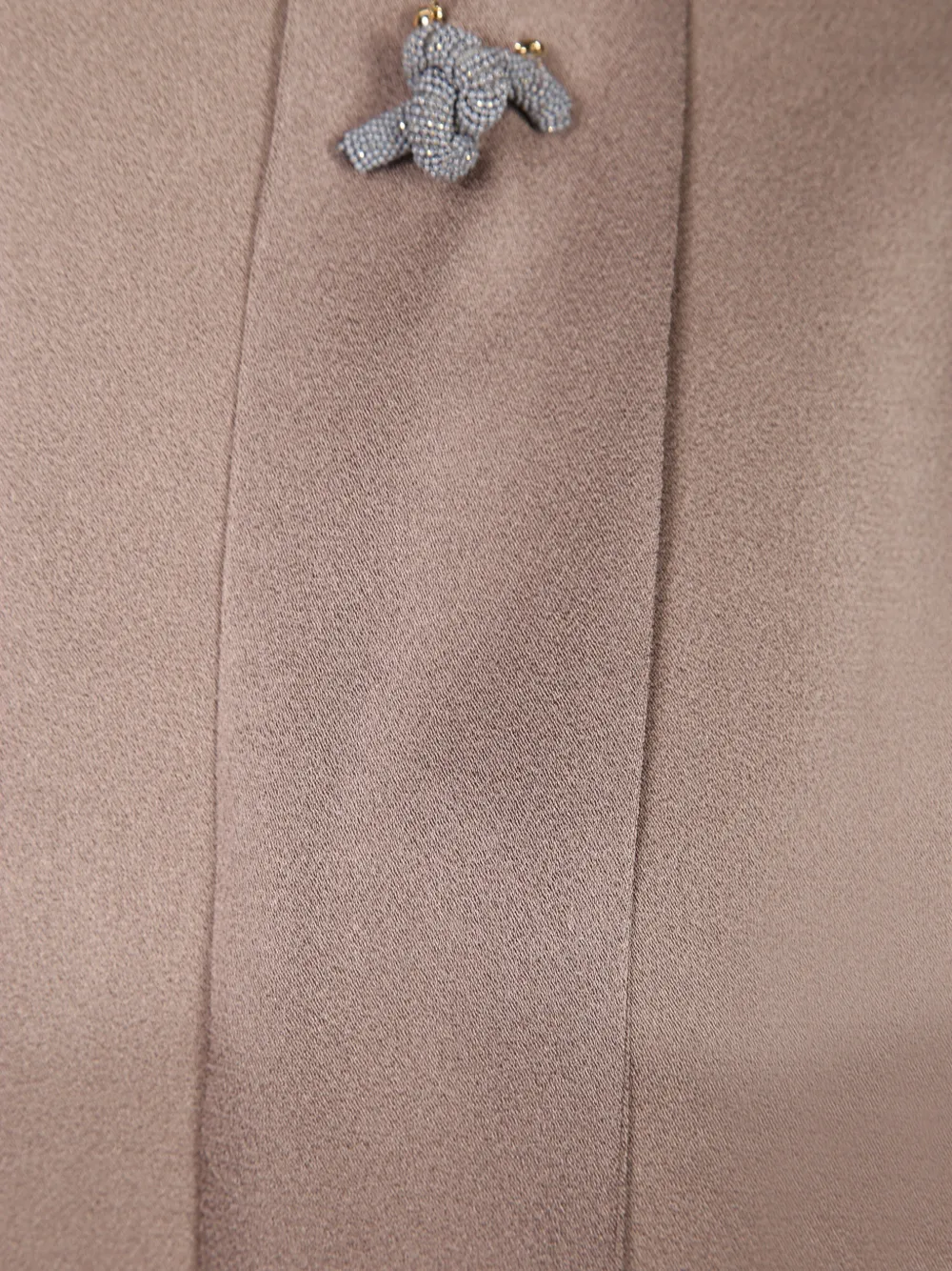 Fabiana Filippi Blouse met sjaaldetail verfraaid met kralen Bruin