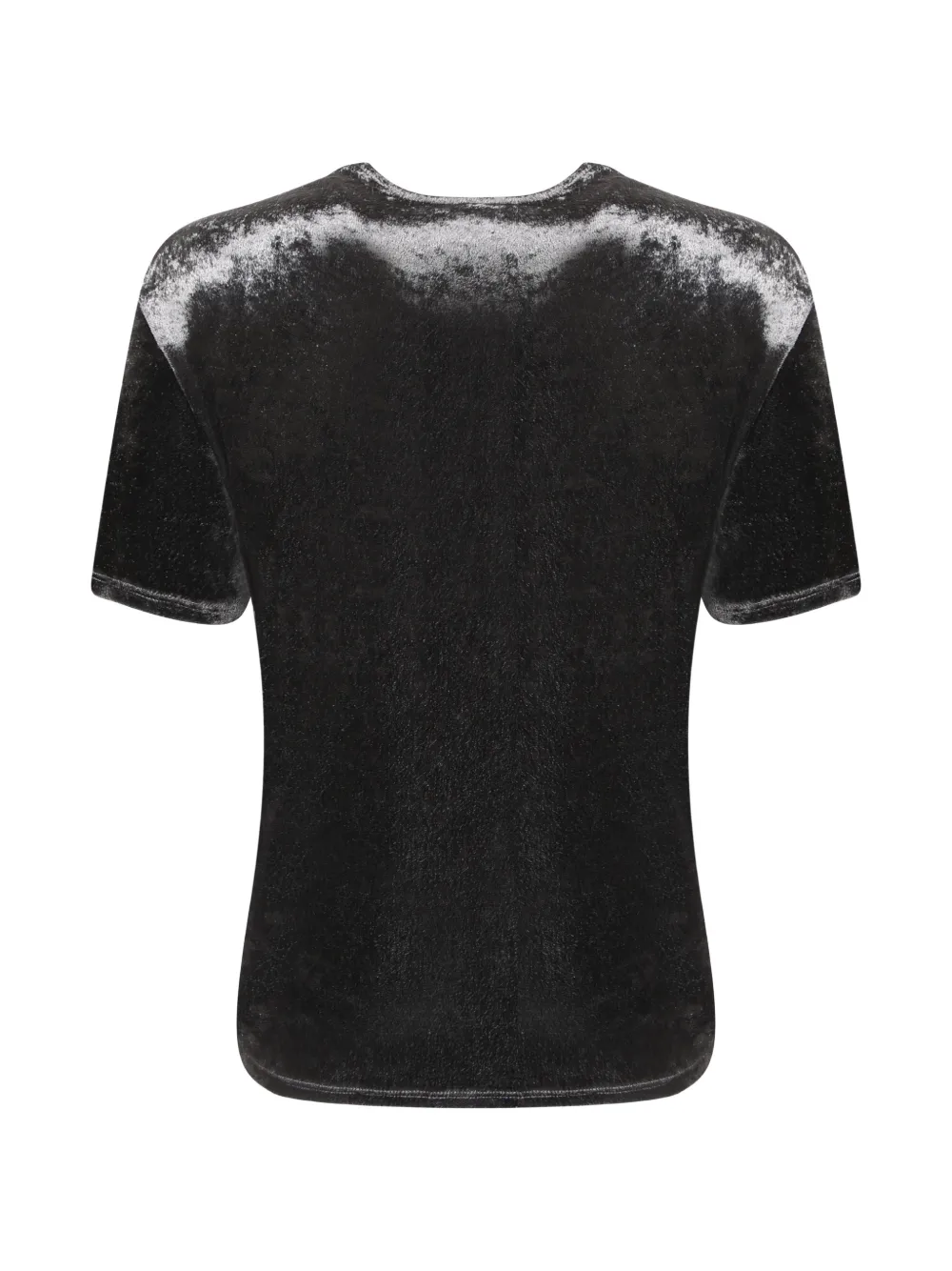 Giorgio Armani Gedrapeerd fluwelen T-shirt Grijs