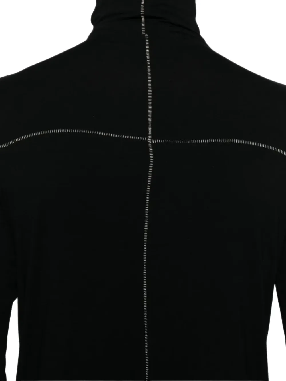Thom Krom T-shirt met contrasterende stiksels en col Zwart