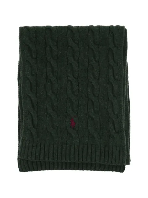 Polo Ralph Lauren cable-knit wool-cashmere scarf