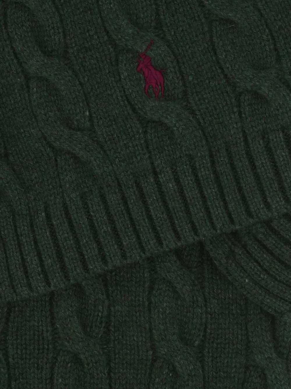 Polo Ralph Lauren Kabelgebreide sjaal van wol-kasjmier Groen