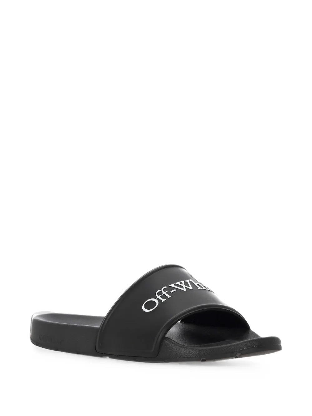 Off-White logo-print slides Zwart