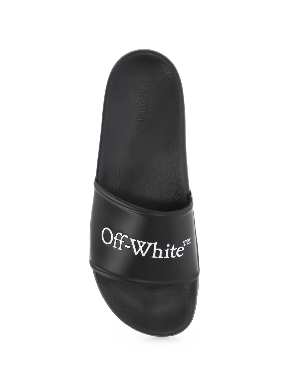 Off-White logo-print slides Zwart