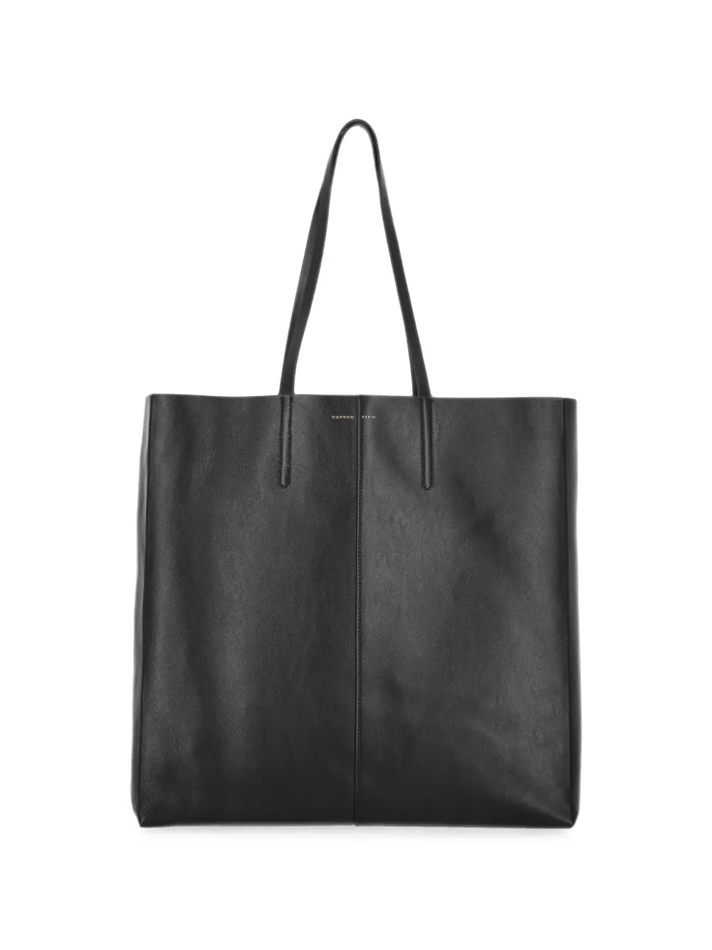 Carven Jean logo-embossed leather tote bag