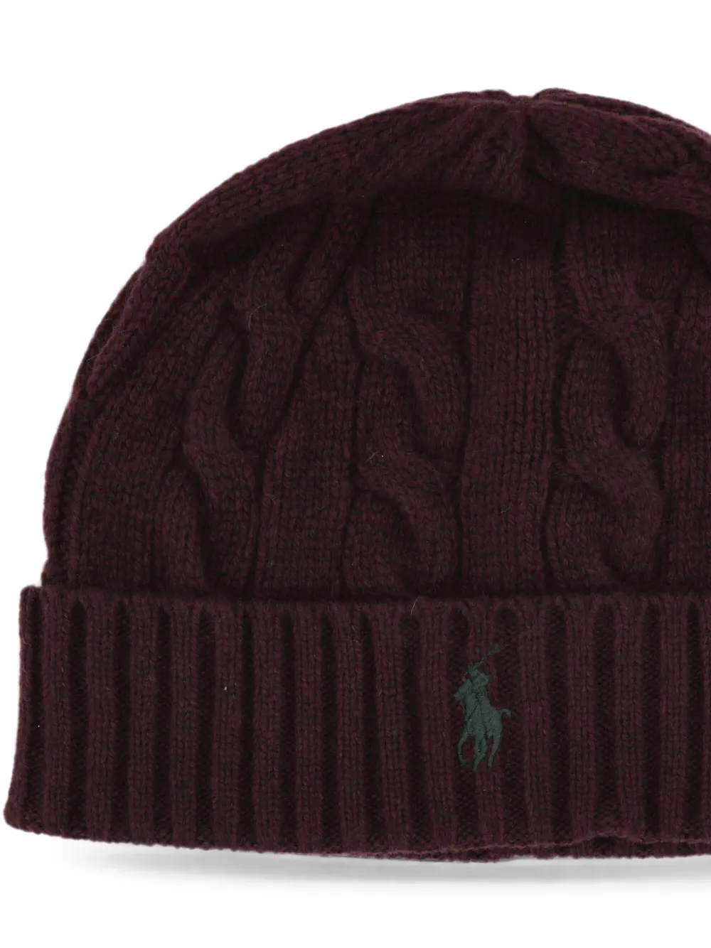 Polo Ralph Lauren Kabelgebreide muts van wol-kasjmier Rood