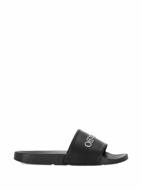 Off-White logo-print slides