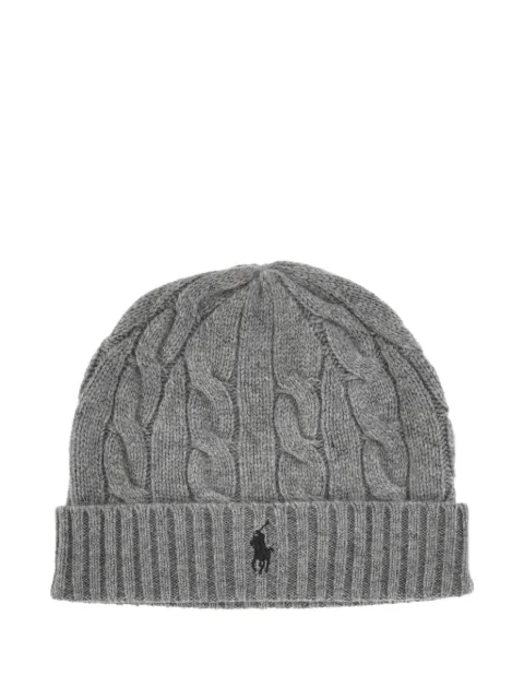 Polo Ralph Lauren cable-knit embroidered-logo beanie hat