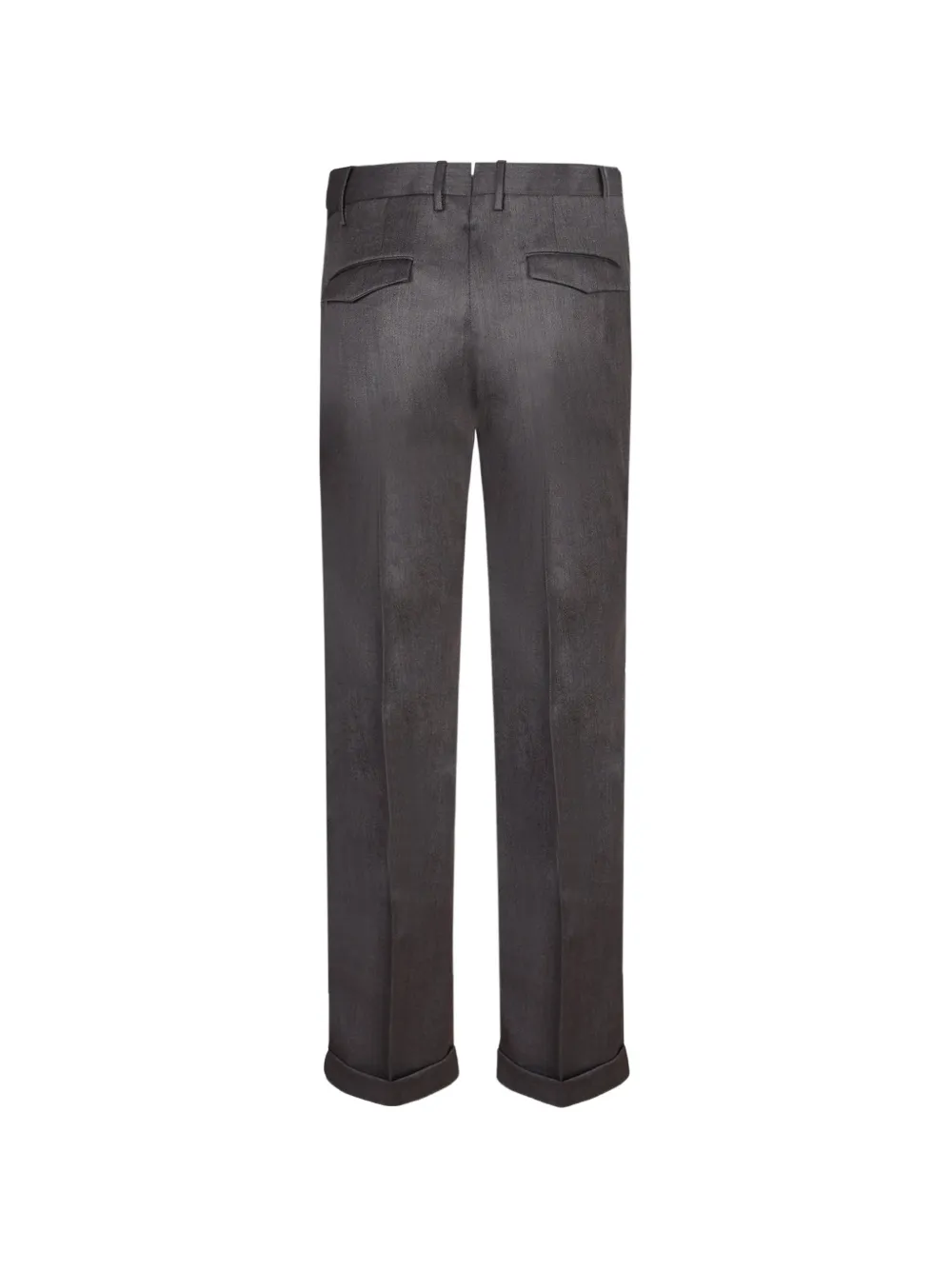 PT Torino Pantalon met persplooi en omslagen Grijs