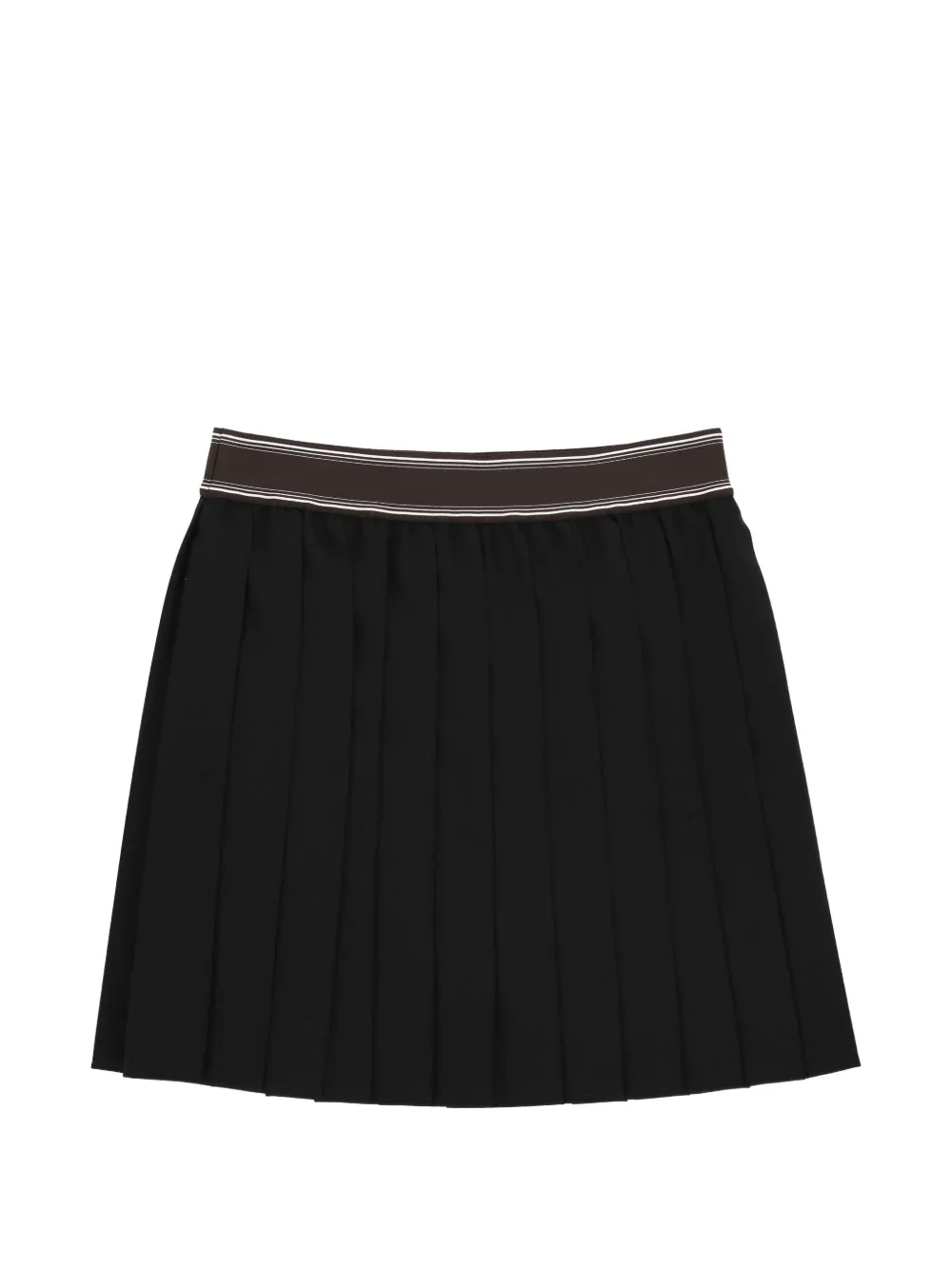 Versace Geplooide mini-rok van wol-mohair Zwart