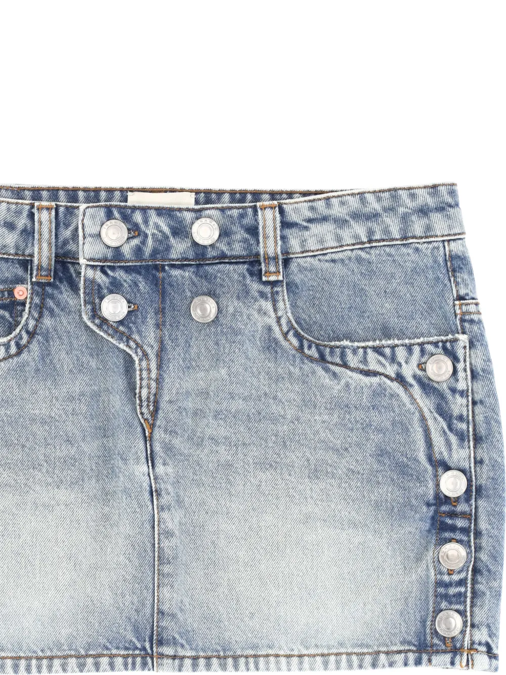 ISABEL MARANT Denim mini-rok verfraaid met knopen Blauw