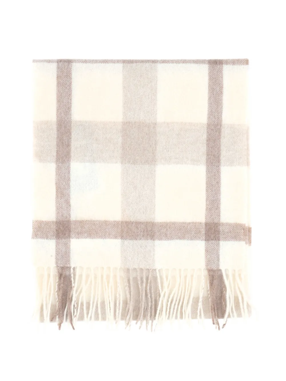 Purotatto check cashmere scarf