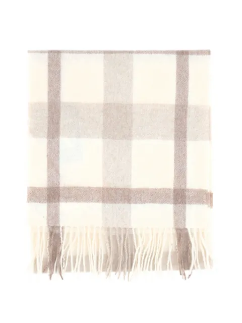 Purotatto check cashmere scarf