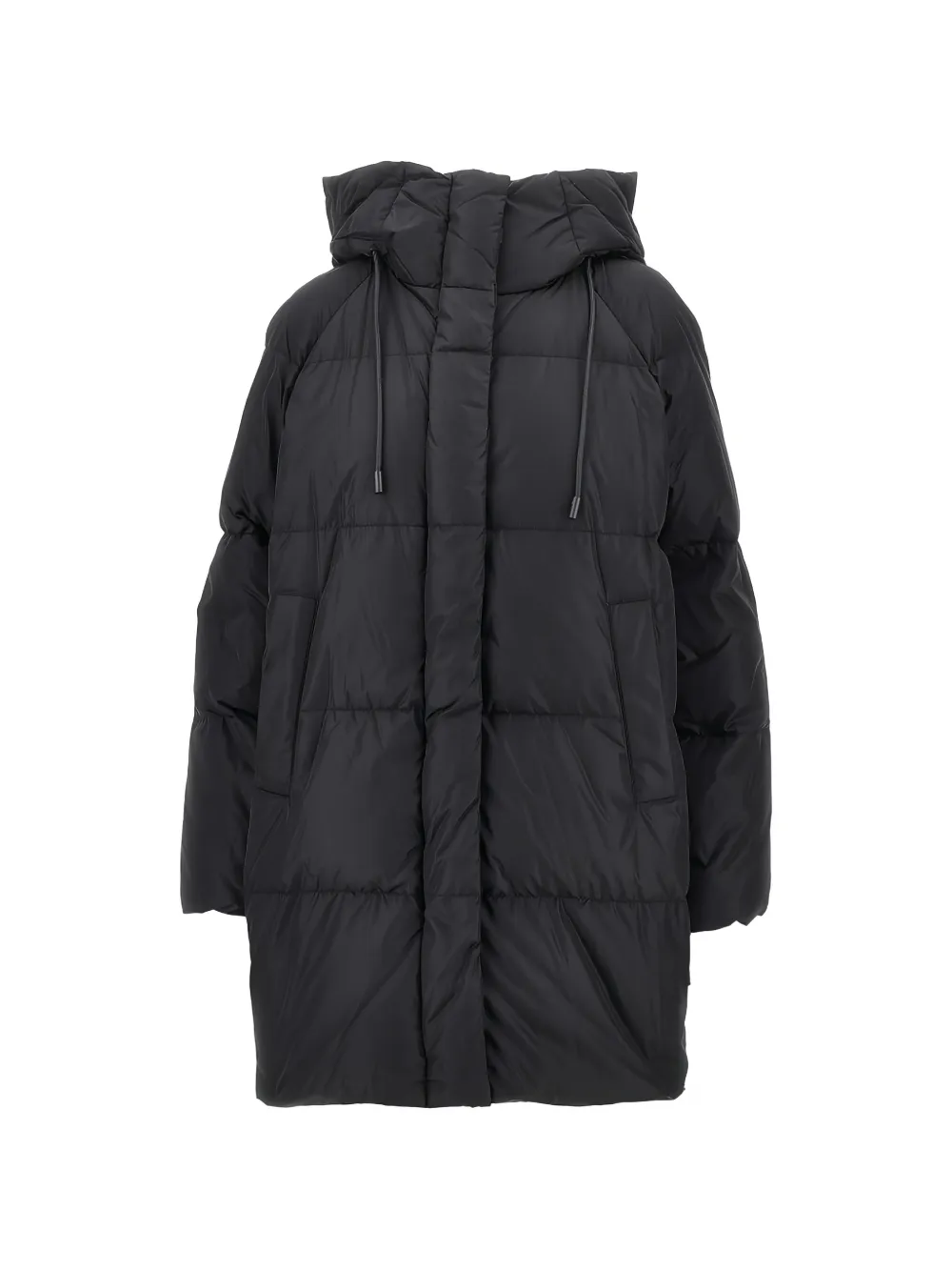 Weekend Max Mara quilted hooded single-breasted coat - Nero