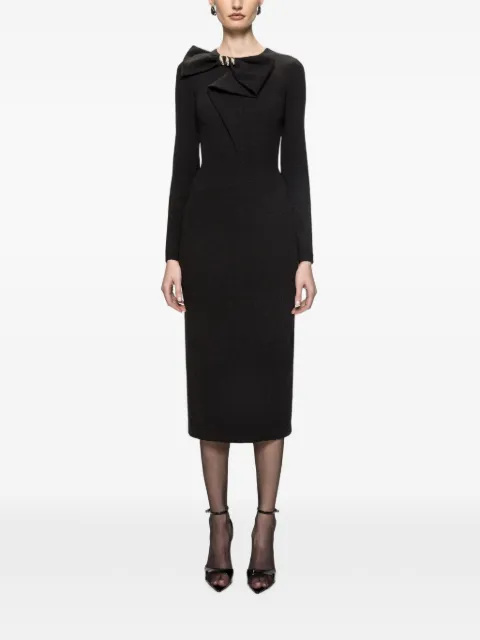 NISSA vestido midi con detalle de moño