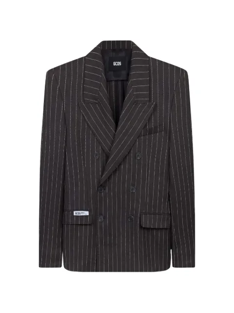GCDS pinstriped double-breasted blazer
